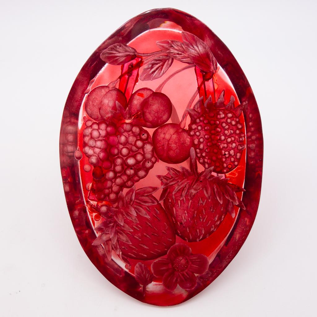 Joyce Francis Large Carved Berries Brooch Pin (1 of 3)