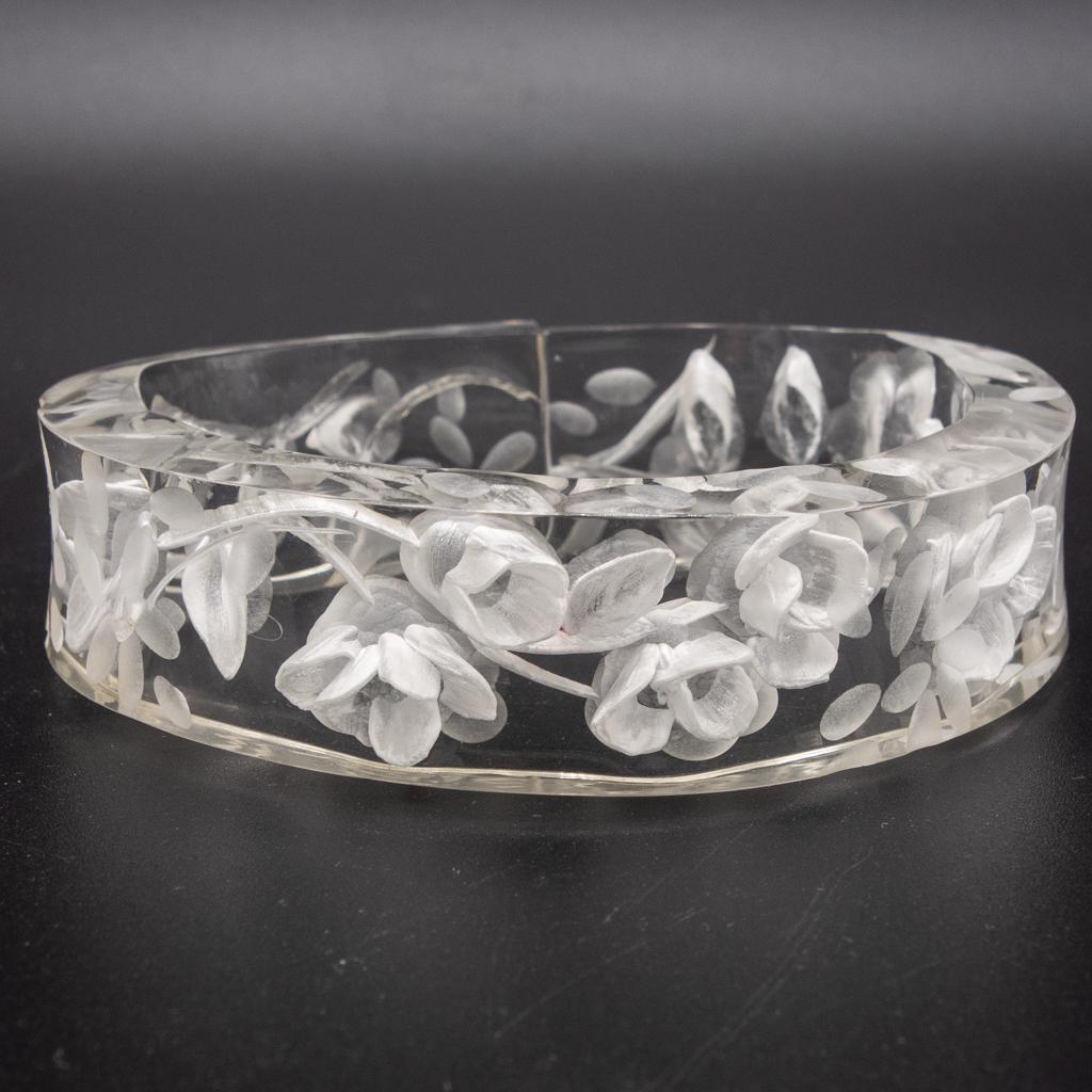 Joyce Francis Carved Acrylic Floral Bracelet (1 of 2)