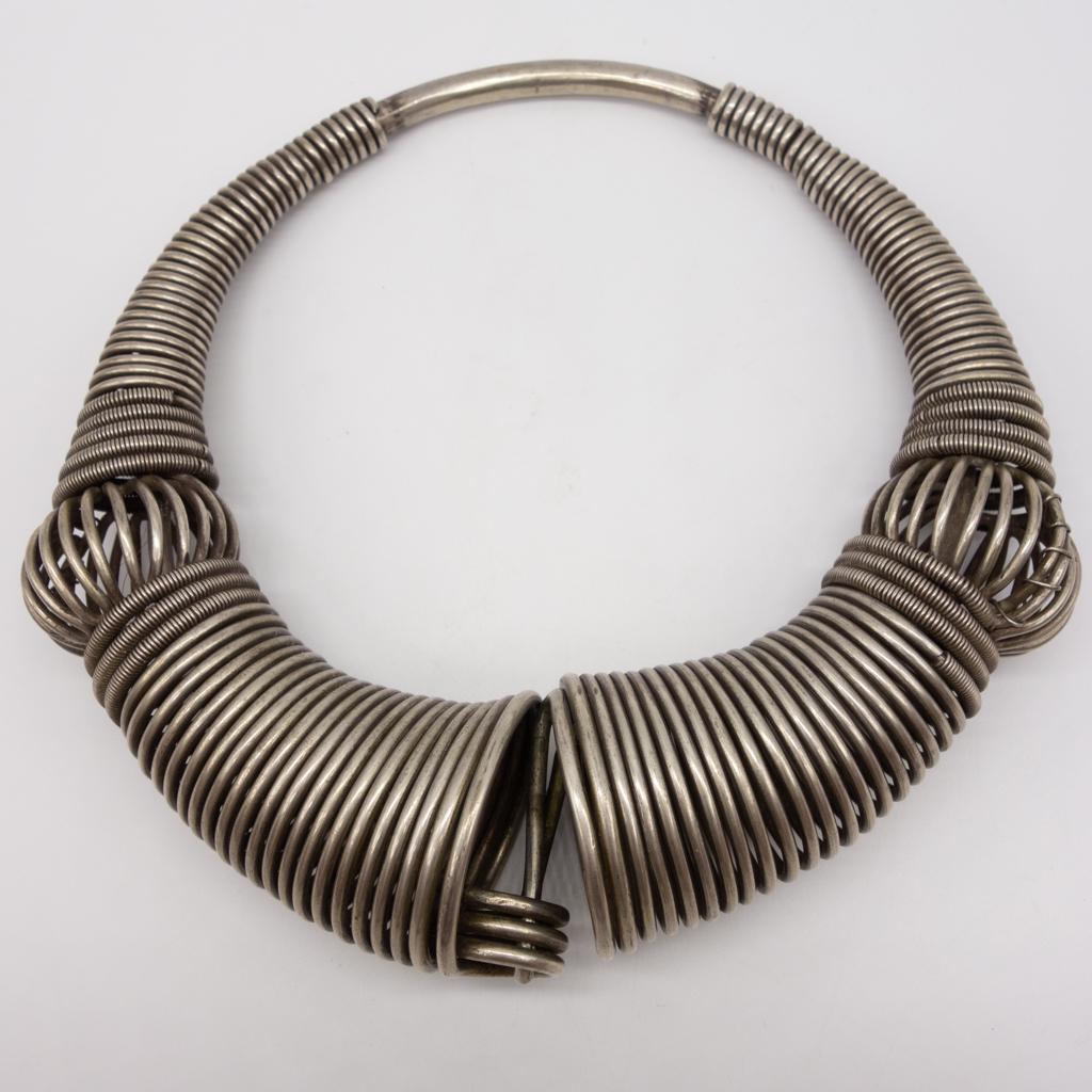 Vintage Indian Kutch Silver Toque Necklace (1 of 2)