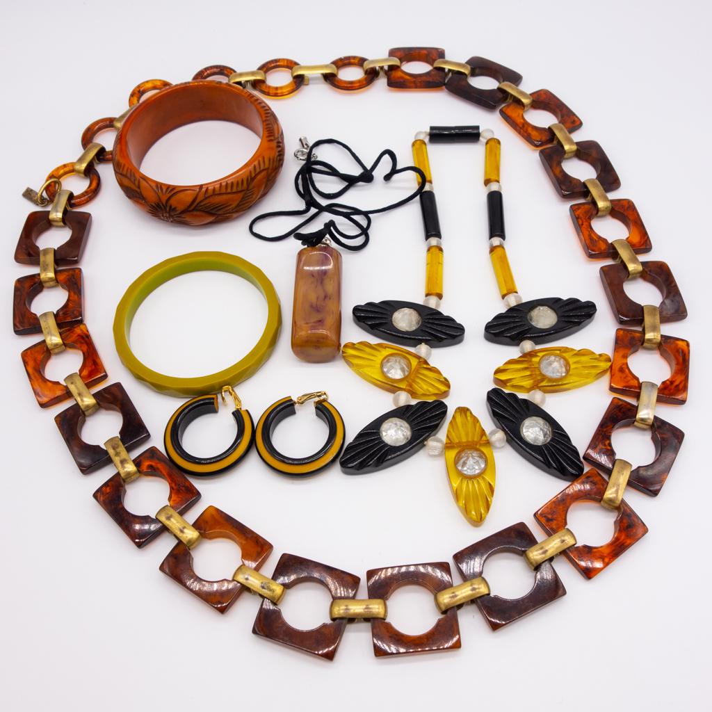 Vintage Lot Bakelite and Other Plastic Jewelry incl YSL (1 of 2)