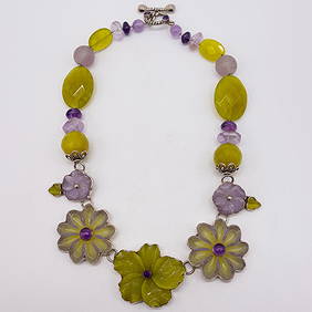 Amy Kahn Russell Sterling Silver Jade Amethyst Necklace (1 of 3)
