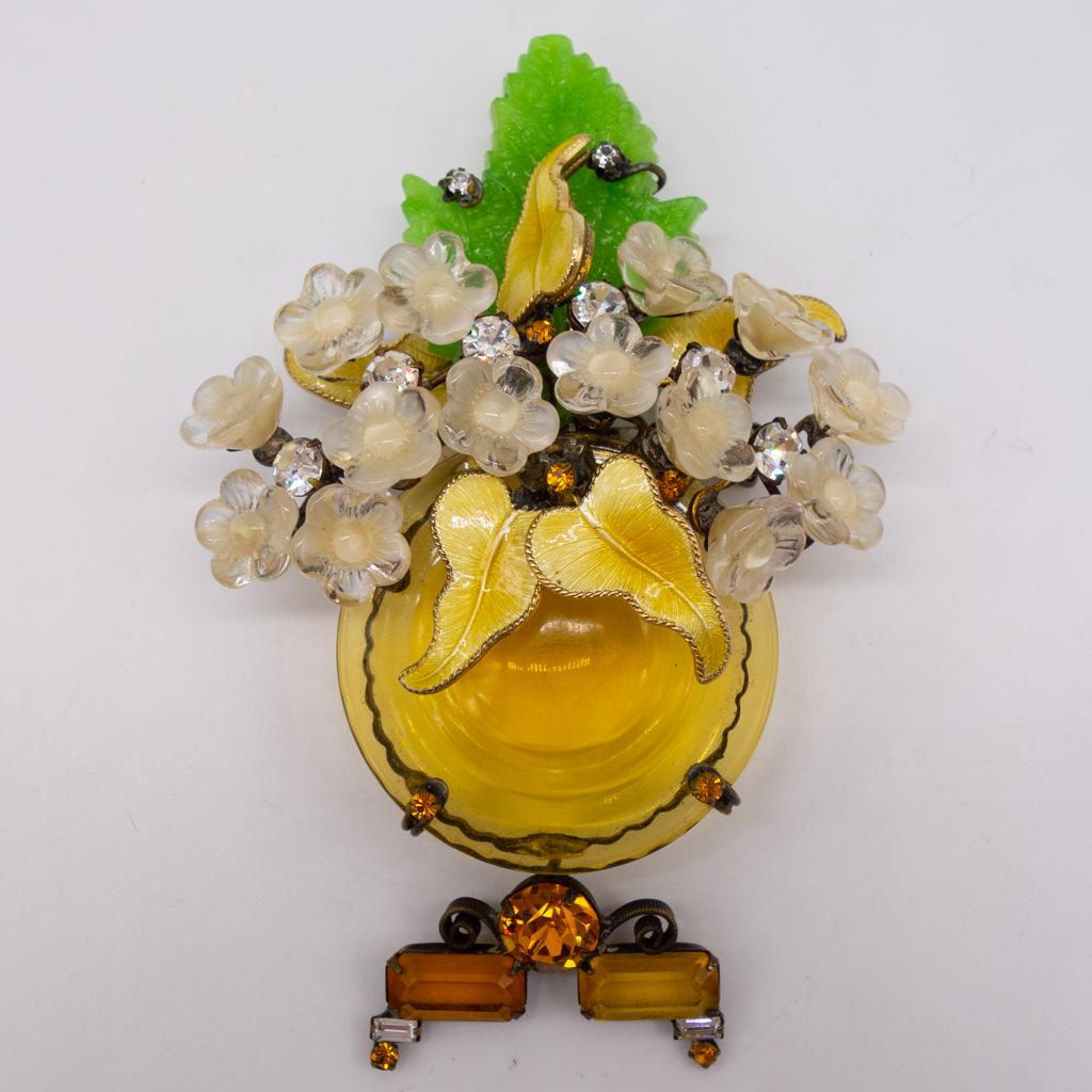 Vintage Lawrence VRBA Floral Arrangement Runway Brooch (1 of 3)