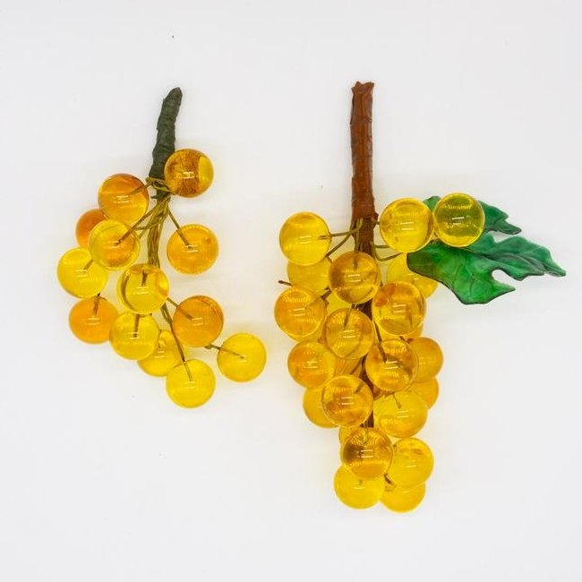 Vintage Lot 2 Decorative Acrylic Grape Bunches (1 of 1)