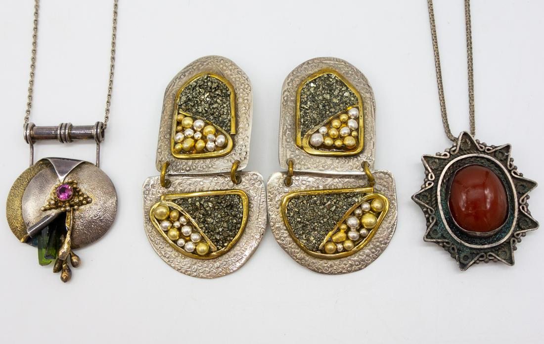 Vintage Lot Ladies Sterling Silver Studio Jewelry (1 of 5)