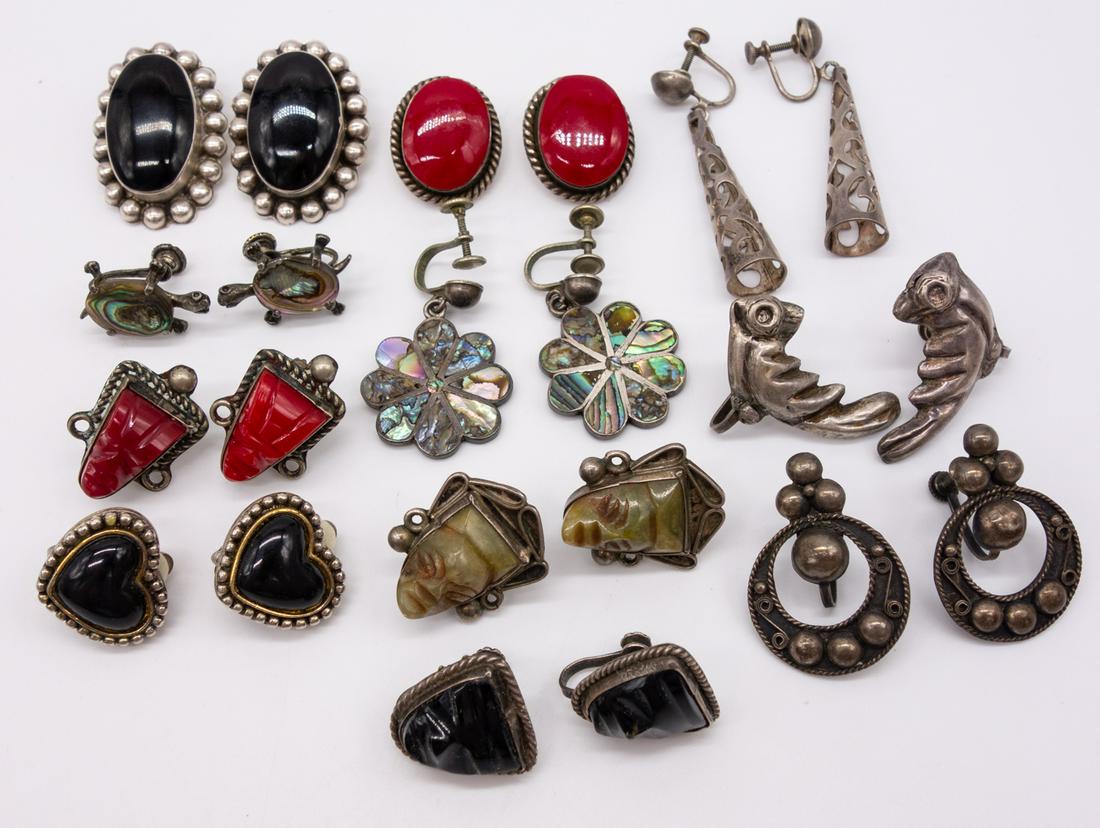 Vintage Designer Mexico Sterling Silver Jewelry Abalone (1 of 5)