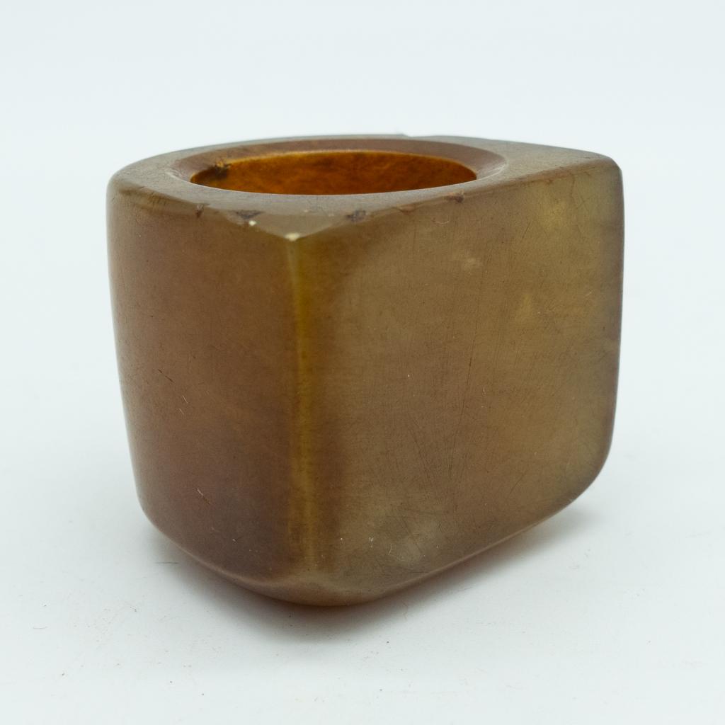 Antique Chinese Carved Jade Semi Circle Archer's Ring (1 of 5)