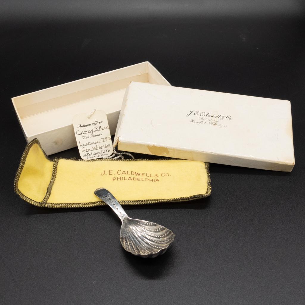 18c English Sterling Silver George III Tea Caddy Spoon (1 of 6)