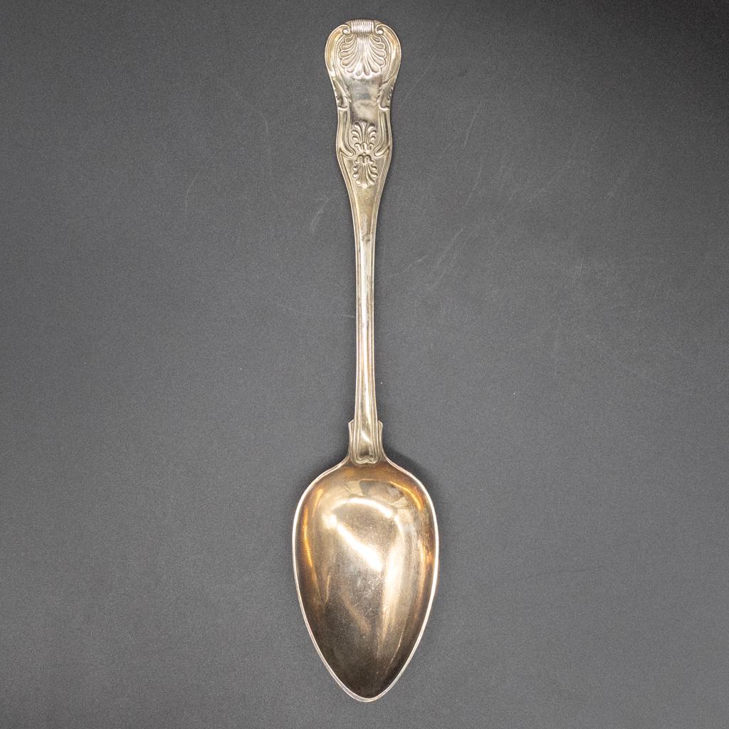 Antique 1851 Large Sweden 830s Silver Serving Spoon (1 of 3)