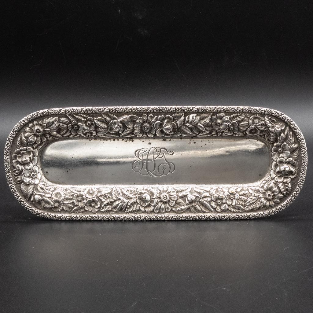 Antique Sterling Silver Shreve Crump Low Pen Tray (1 of 4)
