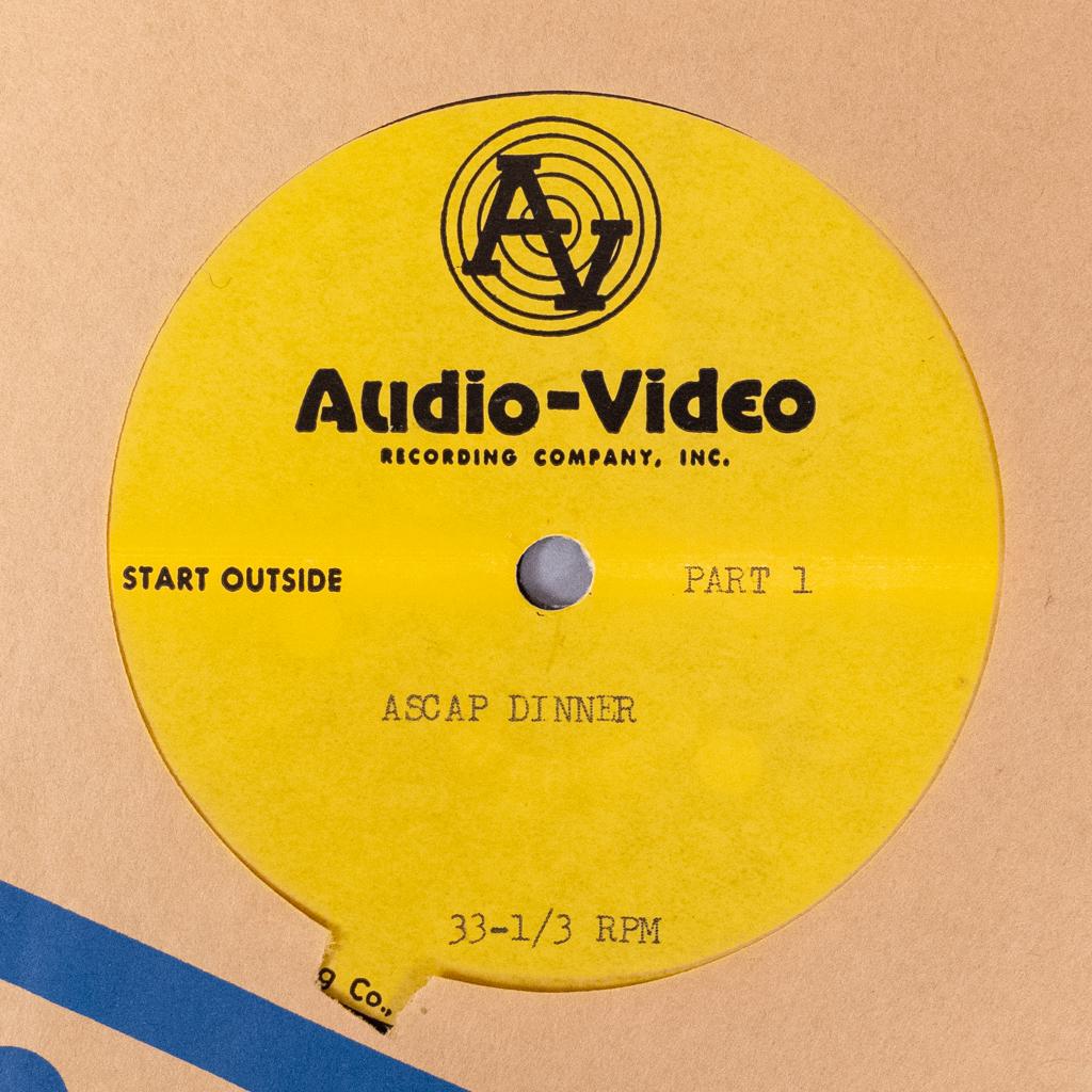 Vintage 1954 ASCAP 40th Anniversary Dinner Vinyl Recordings incl Irving Berlin Eddie Fisher (1 of 4)