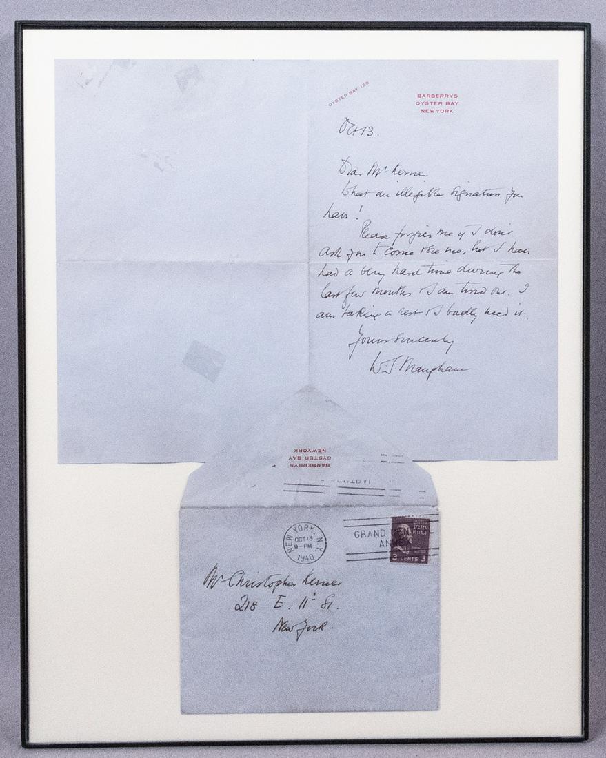 Autographed W Somerset Maugham Letter ALS 1940 (1 of 4)