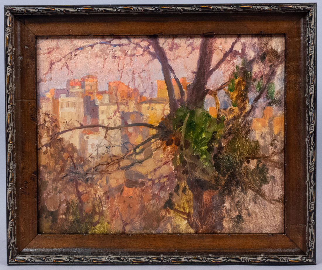 Nikolai Becker Oil Painting Mediterranean City Scene (1 of 3)