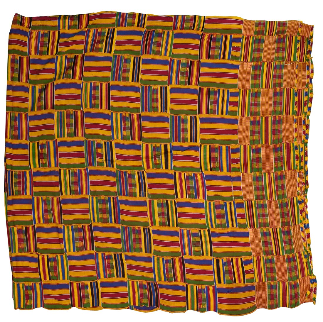 Hand Woven Traditional African Kente Cloth Panel #1 (1 of 3)