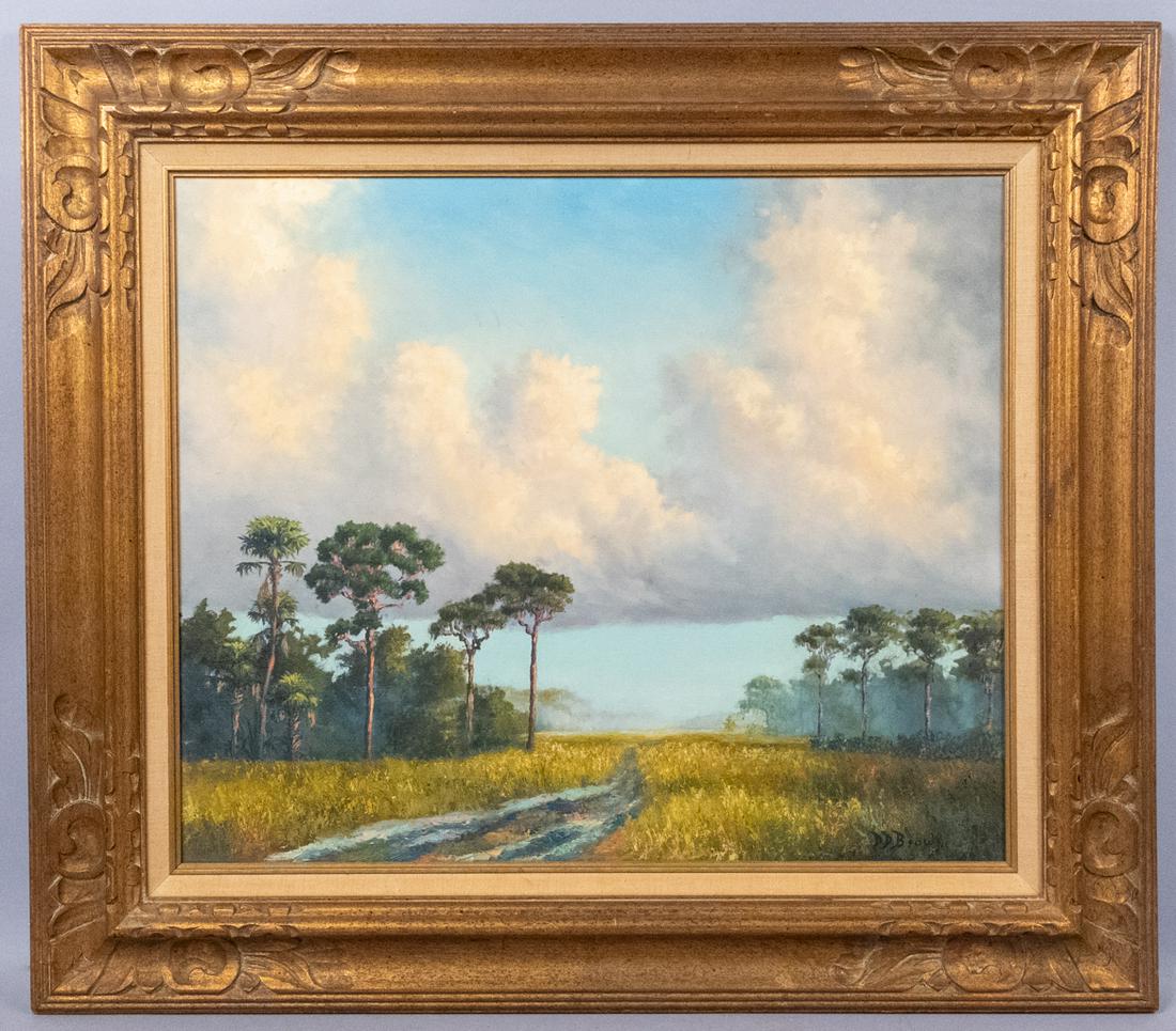 Signed Don D Brown Florida Landscape Oil Painting (1 of 4)
