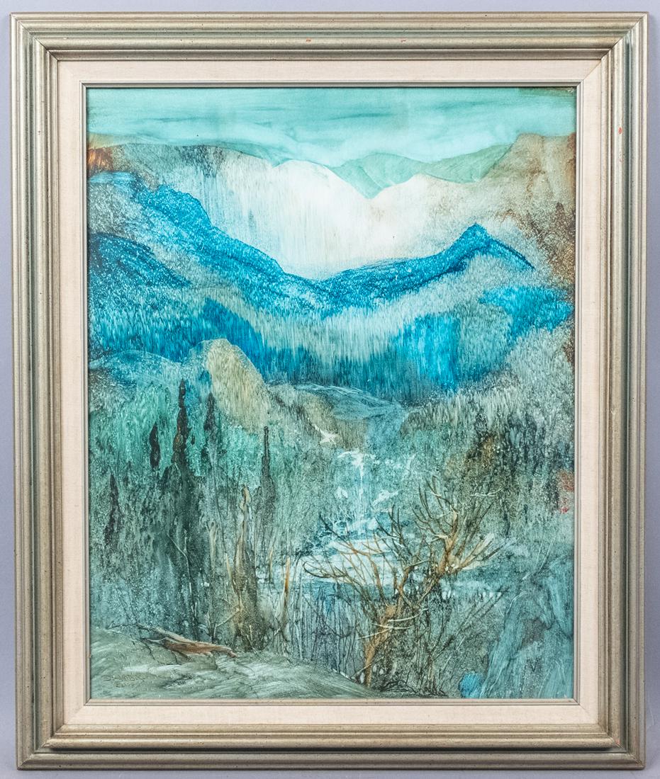 David Curtis Baker Vitreous Flux Mountain Ski Painting (1 of 5)