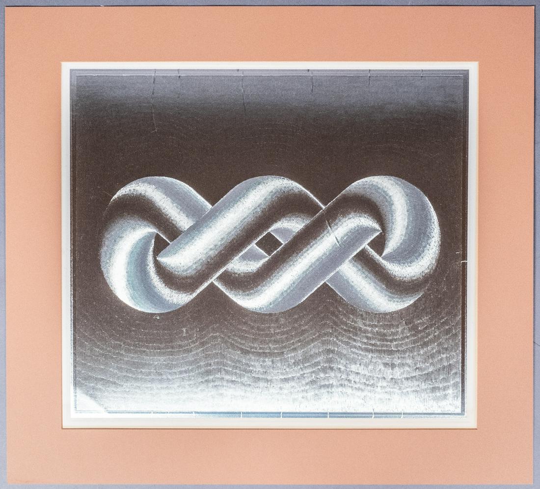 Signed Patrick Dupre Op Art Print Triple Infinity Loop (1 of 5)
