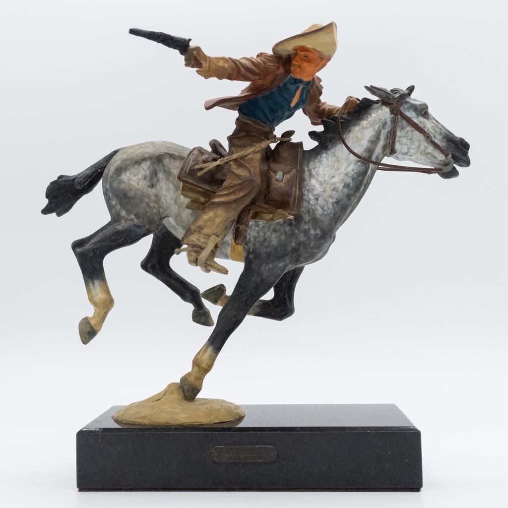 Signed Harry Jackson Pony Express III Bronze Sculpture (1 of 10)