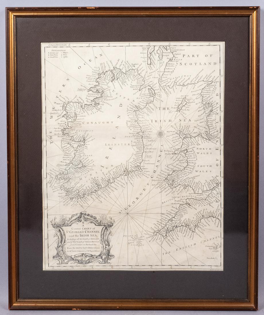 Antique Map Ireland Correct Chart St George's Channel (1 of 3)
