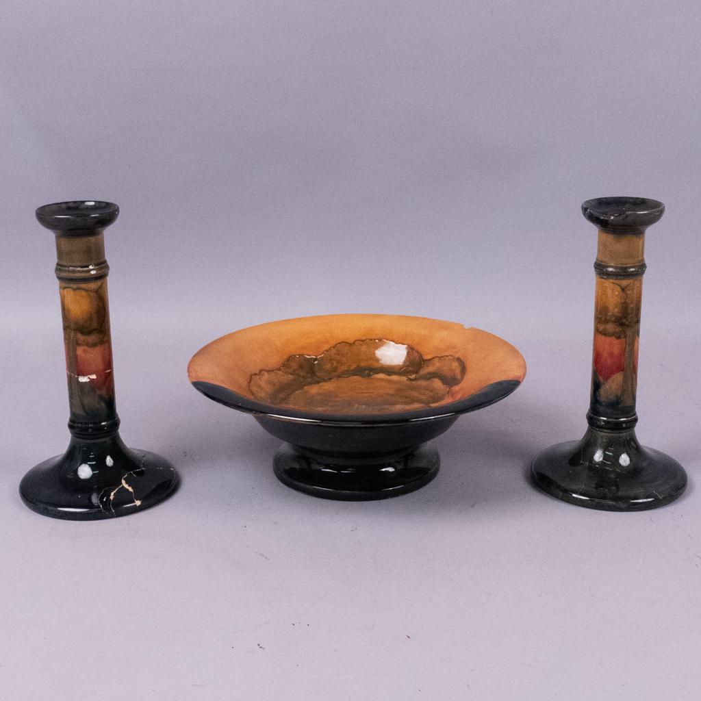 Moorcroft Pottery Eventide Console Bowl Candlesticks (1 of 19)