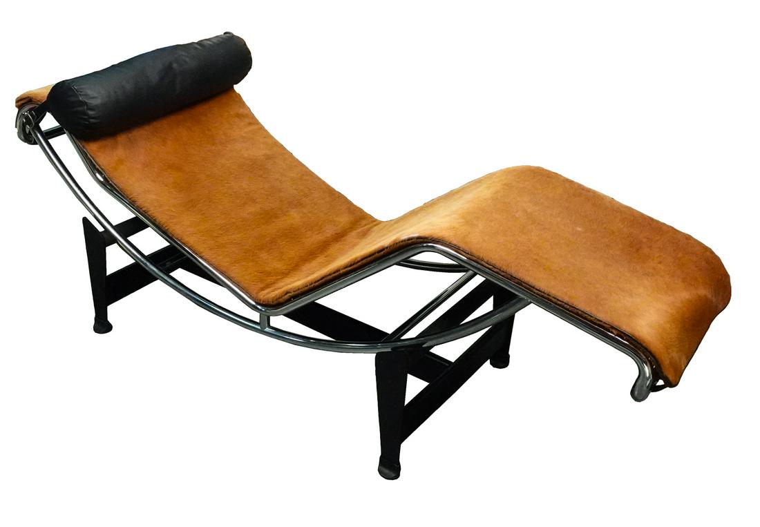 Vintage Le Corbusier LC4 Orig Hide Chaise Lounge Chair (1 of 6)