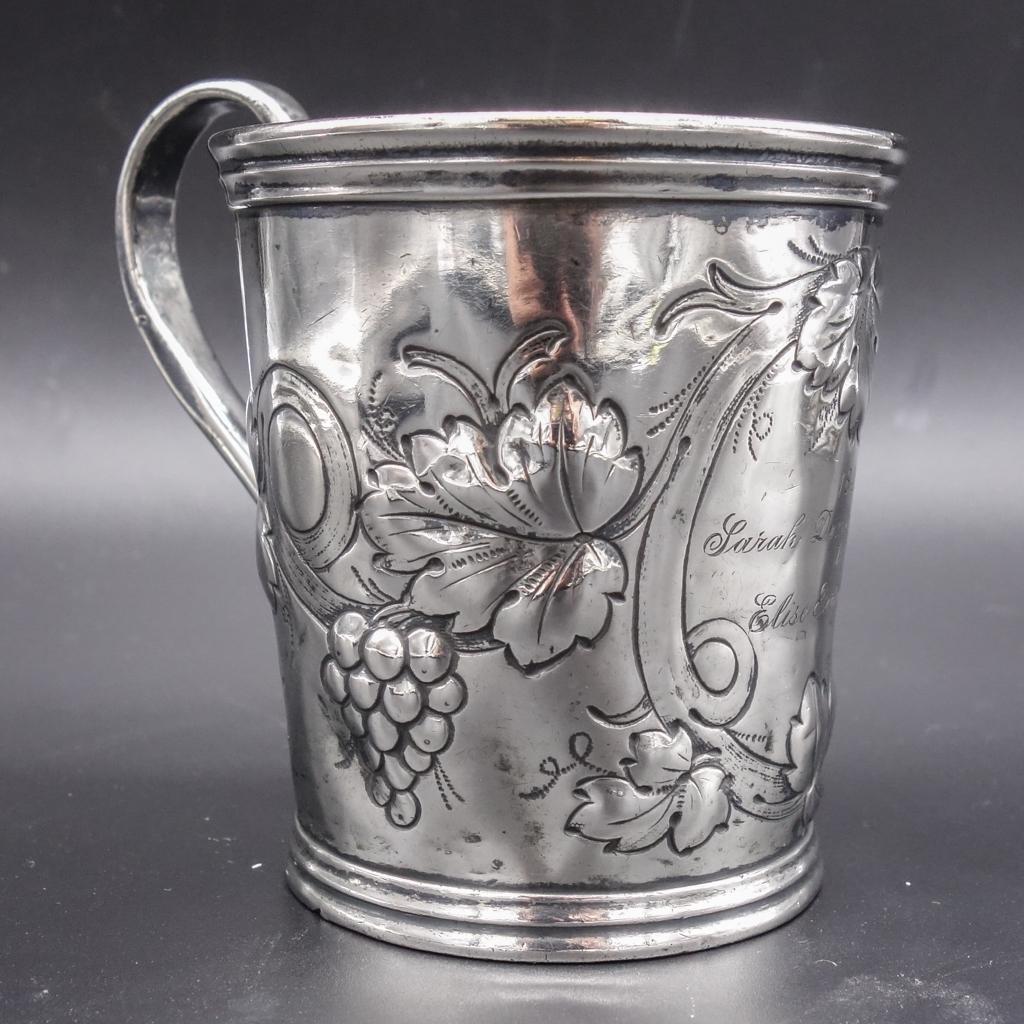 Antique 1849 American Coin Silver N. Harding Boston Mug (1 of 5)