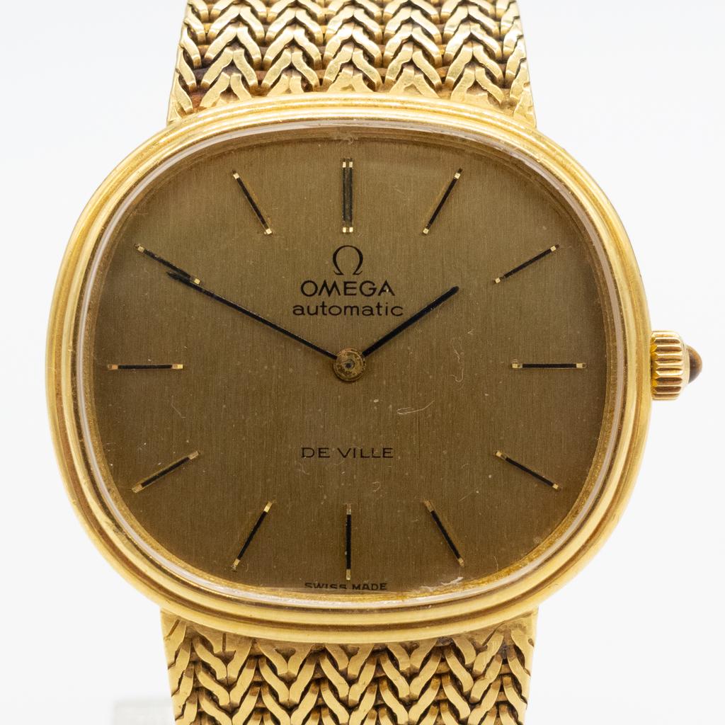 Vintage Mid Century 18K Gold Omega De Ville Wristwatch (1 of 9)