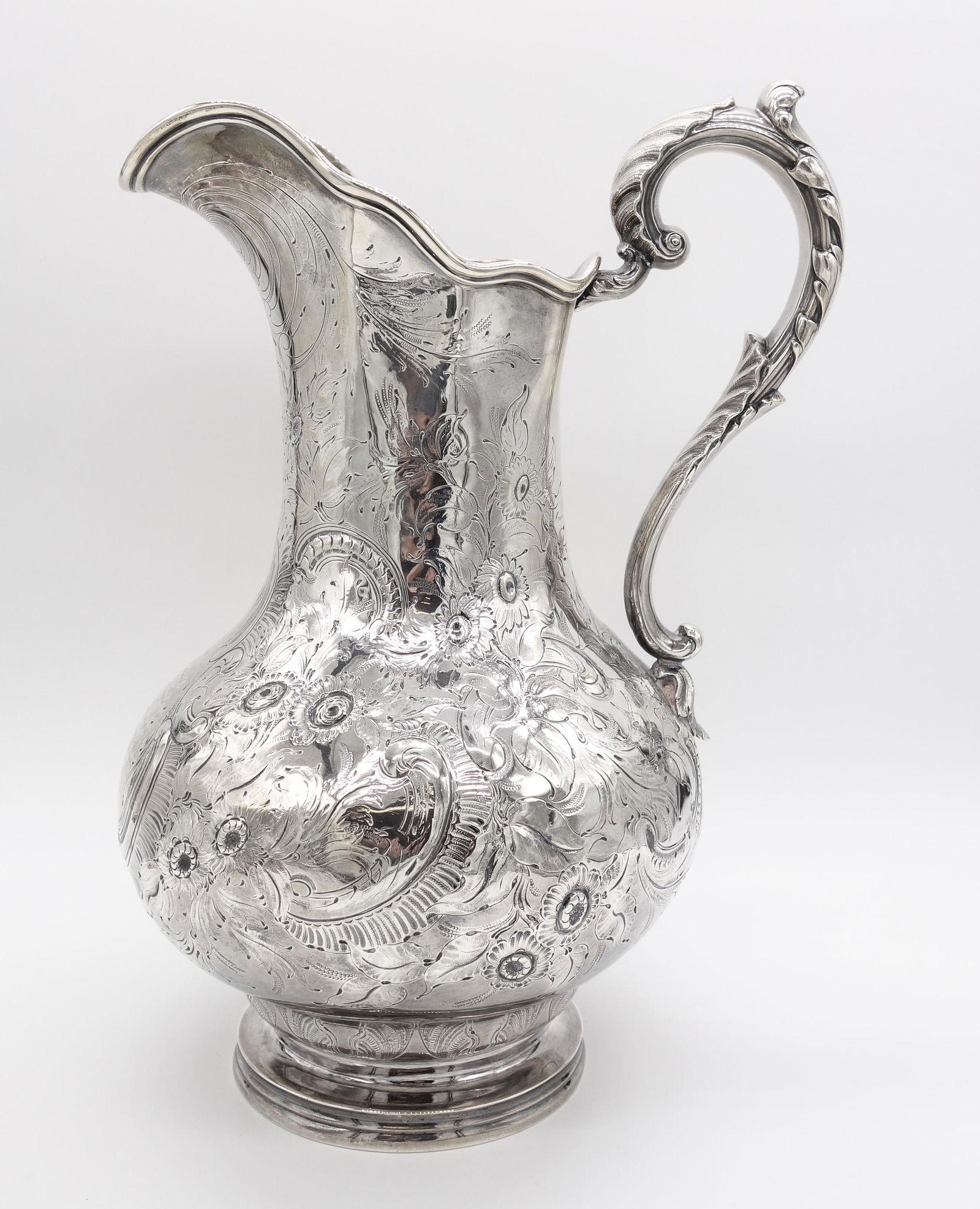 19c Ball Tompkins Black NY American Coin Silver Pitcher (1 of 9)