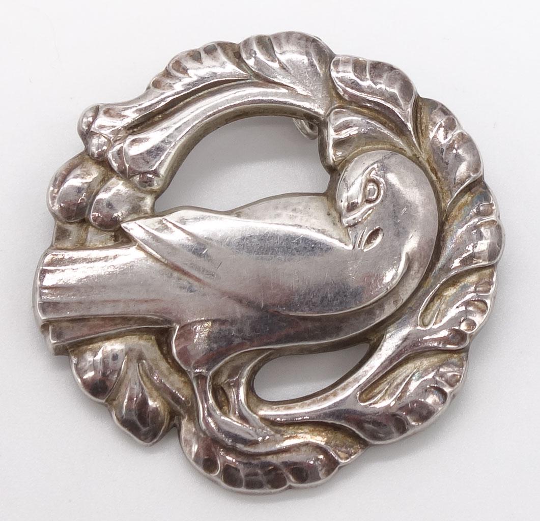Antique Georg Jensen Sterling Silver Dove Brooch 123 (1 of 4)