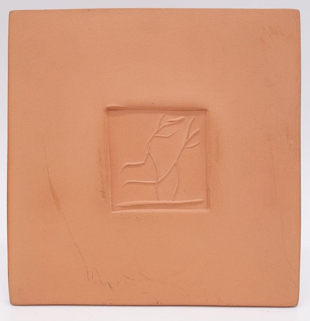 Vintage Picasso Terracotta Pottery Tile Square with Dancers B 5 7/8 x 5 7/8" (1 of 4)