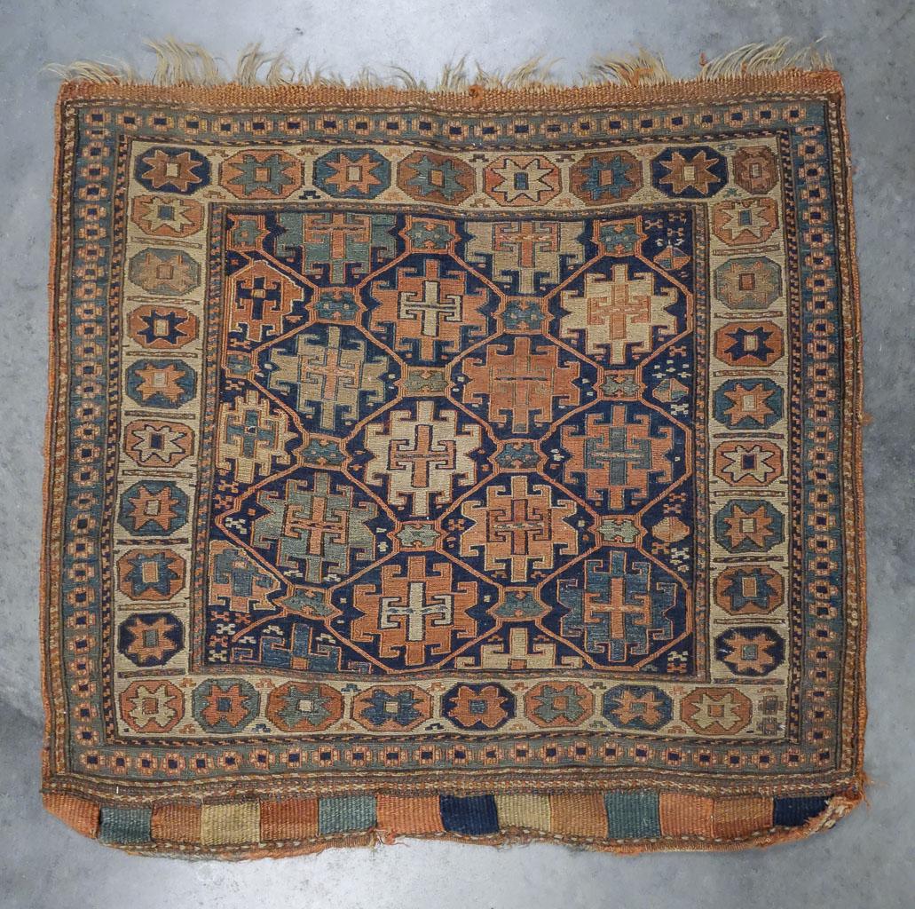 Antique 19c Soumak Flat Weave Bagface 27 x 25" (1 of 4)