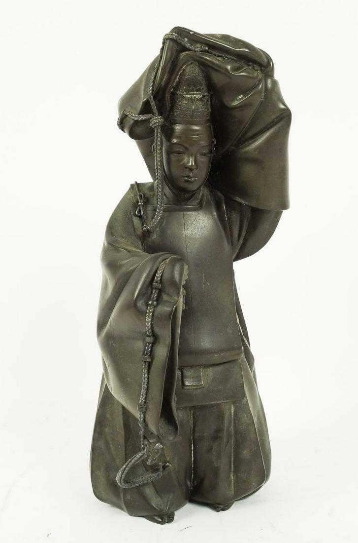 Antique Bronze Japanese Tokyo School Figural Sculpture Signed (1 of 6)