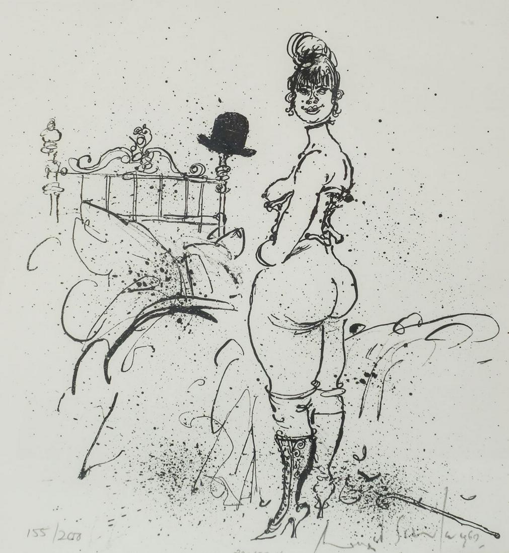Vintage Signed Ronald Searle Bordello Print 155/200 (1 of 5)