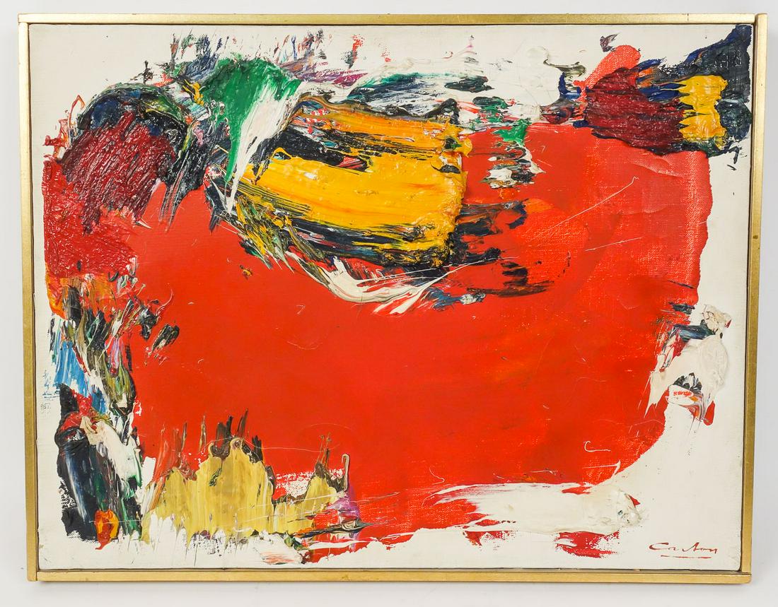 1959 Norman Carton Abstract Oil Painting Belle Isle (1 of 16)