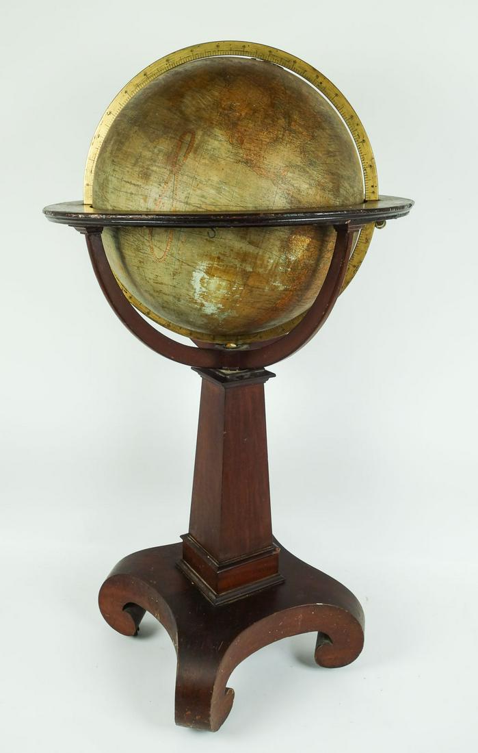 Antique English Johnston Terrestrial World 18" Globe on Neoclassical Empire Stand (1 of 12)