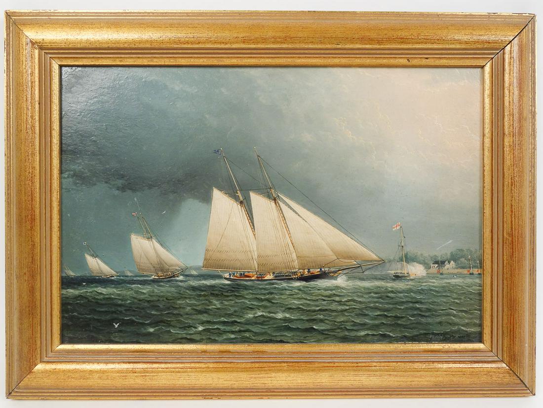 James Buttersworth Yacht America Isle of Wight Painting (1 of 9)
