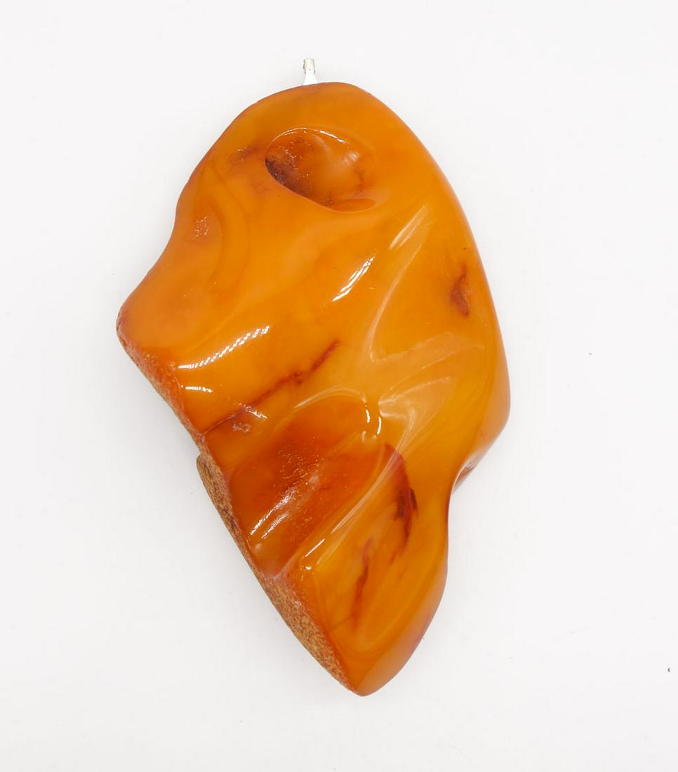 Vintage Large Natural Butterscotch Baltic Amber Brooch Pin (1 of 4)