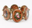 Vintage Goldstone Floral Micro Mosaic Bracelet