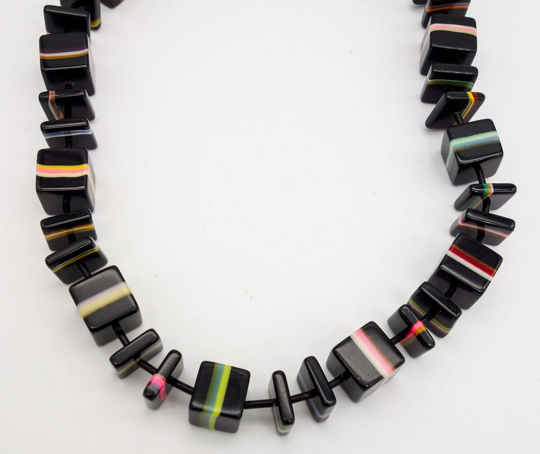 Sobral Pop Art Colorful Resin Square Bead Necklace (1 of 2)