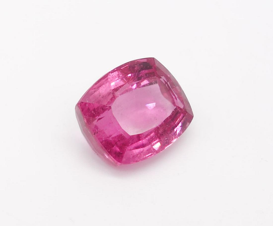 24.09ct Loose Natural Tourmaline Rubellite Modified Rectangular Cushion Cut Gemstone (1 of 6)