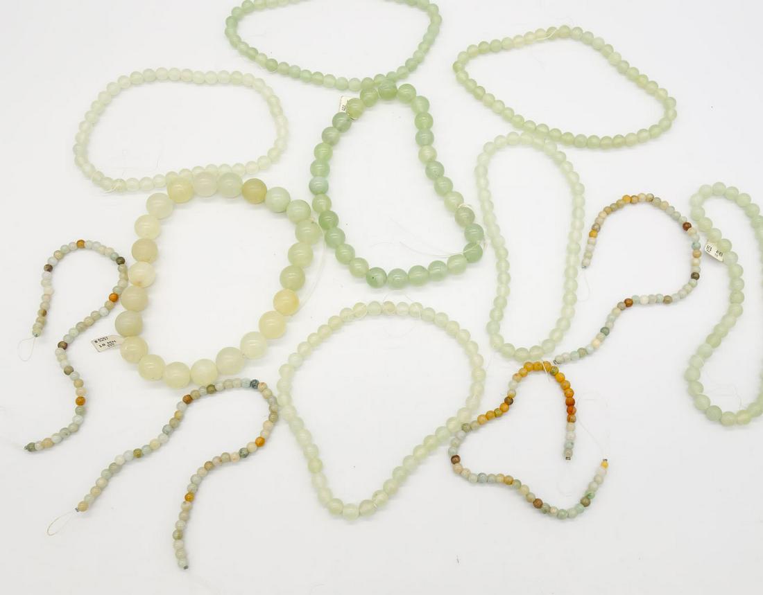 Vintage Lot Green Hardstone Beads for Jewelry Making 6.3-18mm (1 of 4)