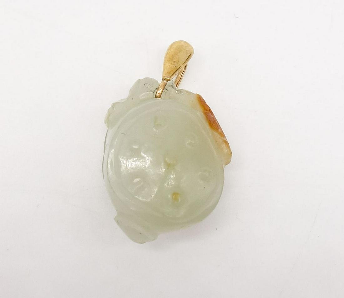 Vintage 14K Gold Carved Jade Pendant (1 of 3)