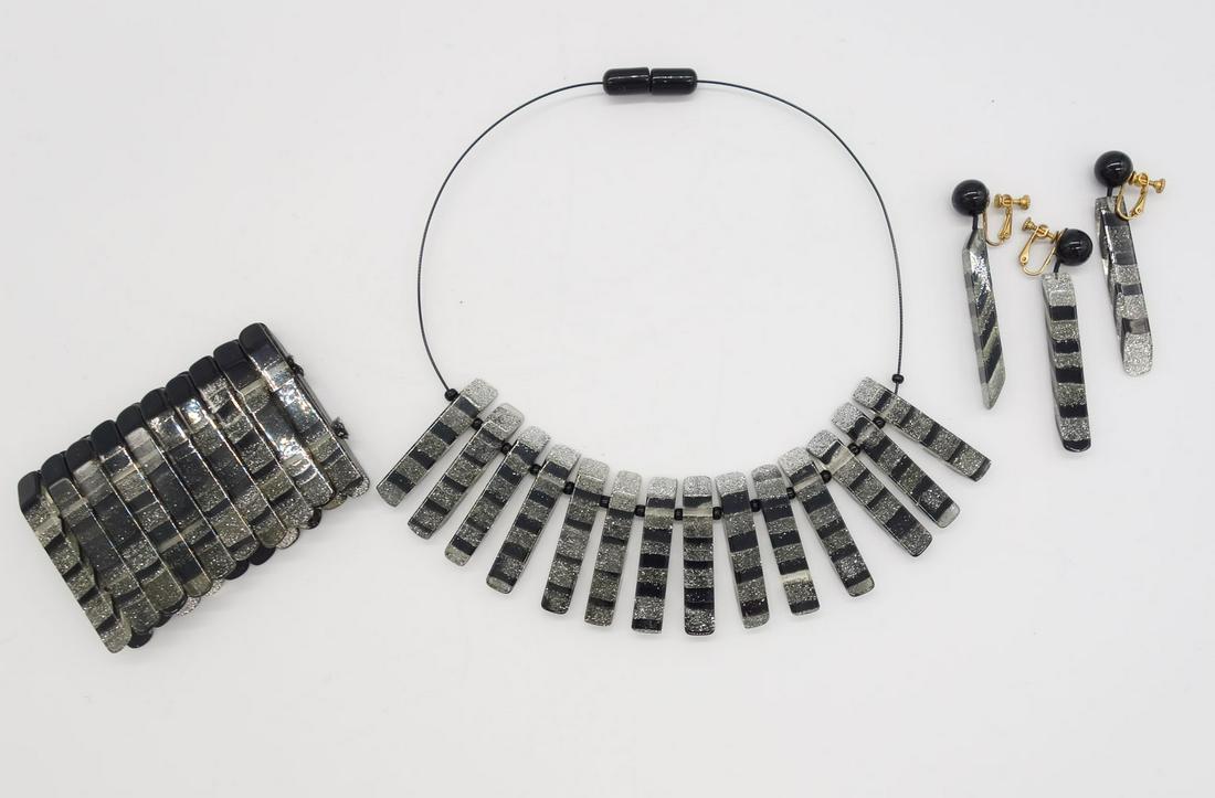 Sobral Pop Art Glamorous Sparkle Resin Necklace, Bracelet, Earrings Suite (1 of 3)