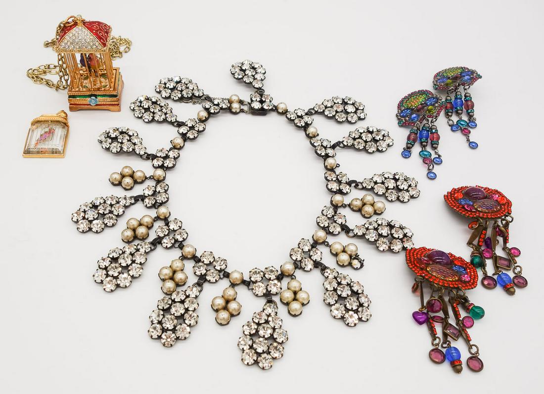 Vintage Jewelry Lot incl Sorrelli Earrings, Love Birds in Cage Necklace (1 of 8)