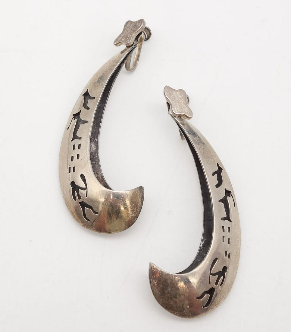 Vintage Antonio Pineda Mexico Taxco Sterling Silver Earrings (1 of 2)