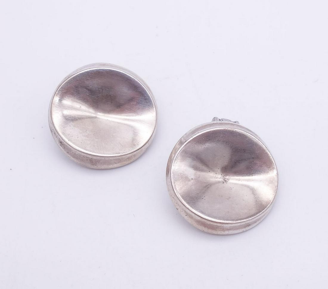 Vintage Mid Century Georg Jensen 136A Sterling Silver Earrings (1 of 4)