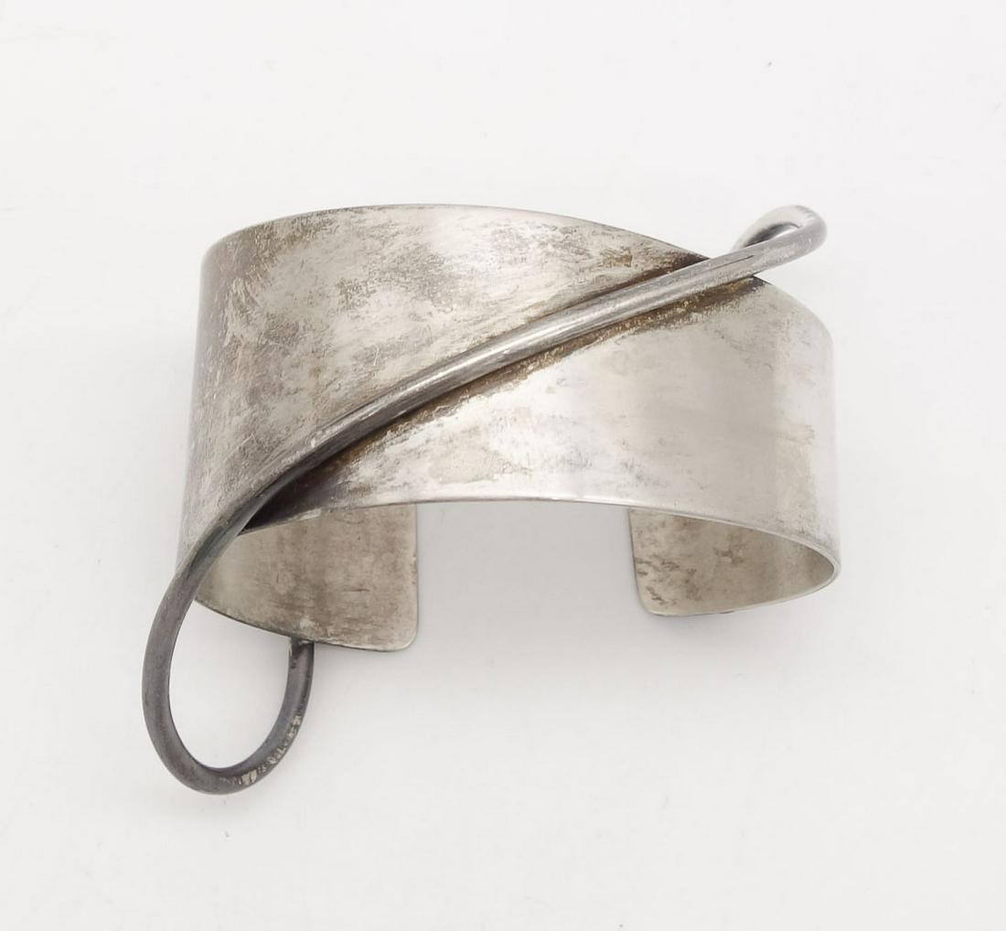Vintage MCM Otto Robert Bade ORB Sterling Silver Cuff Bracelet (1 of 5)