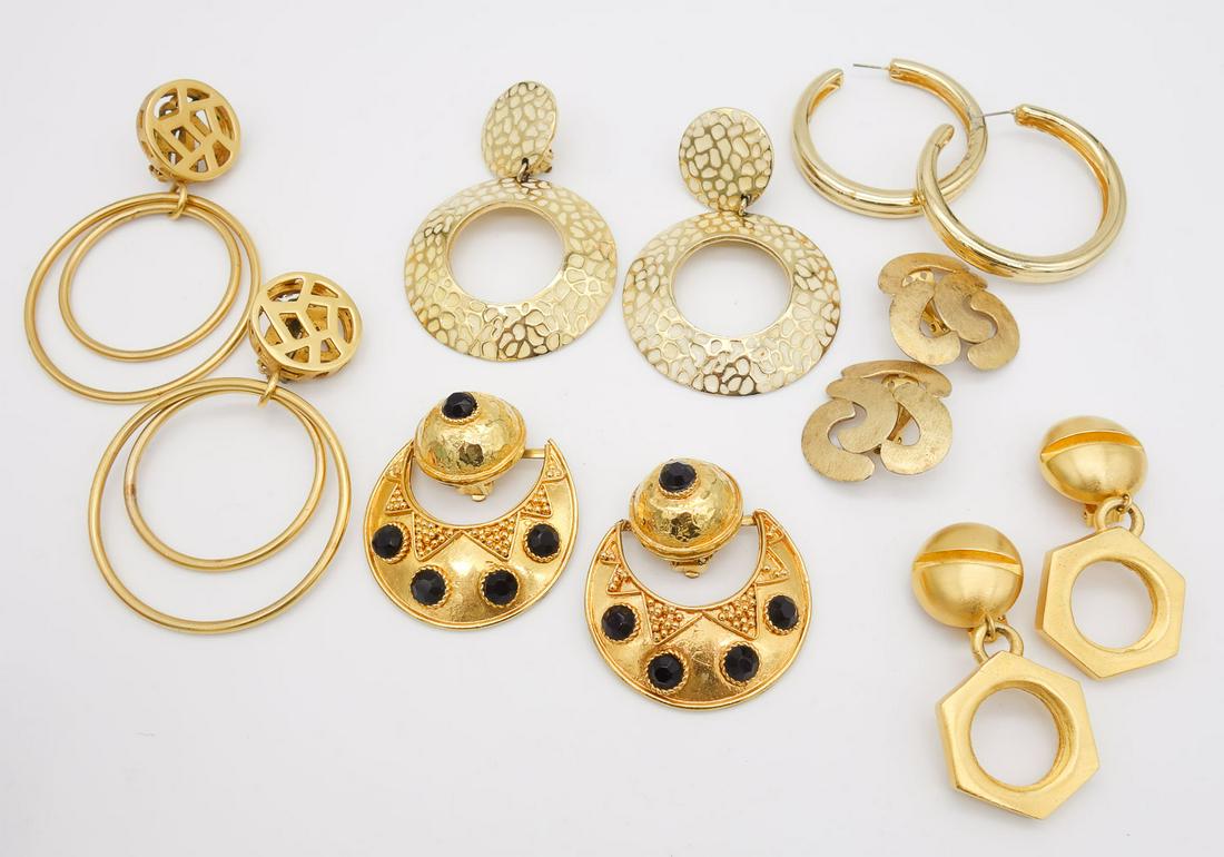 Vintage Lot 6 Earrings incl Shakira, Ben-Amun, St John, Varga, and More (1 of 4)