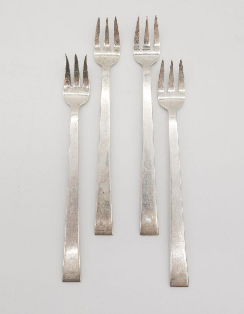 Vintage Sterling Silver International Continental Set 4 Cocktail Forks No Mono (1 of 3)