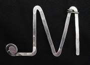 Authenticated Alexander Calder Sterling Silver Wire "LM" Monogram Brooch w Provenance