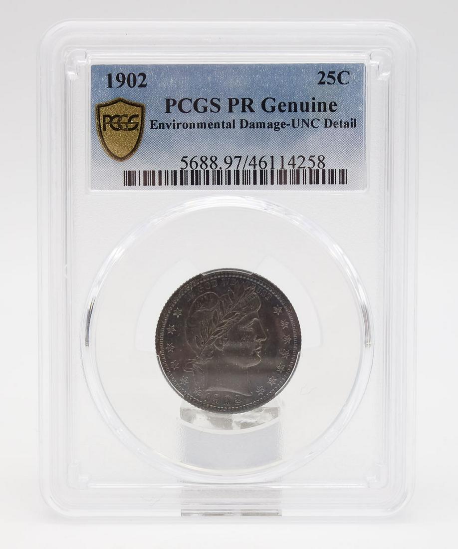 US 1902 Silver 25 Cent Barber Quarter PCGS (1 of 4)